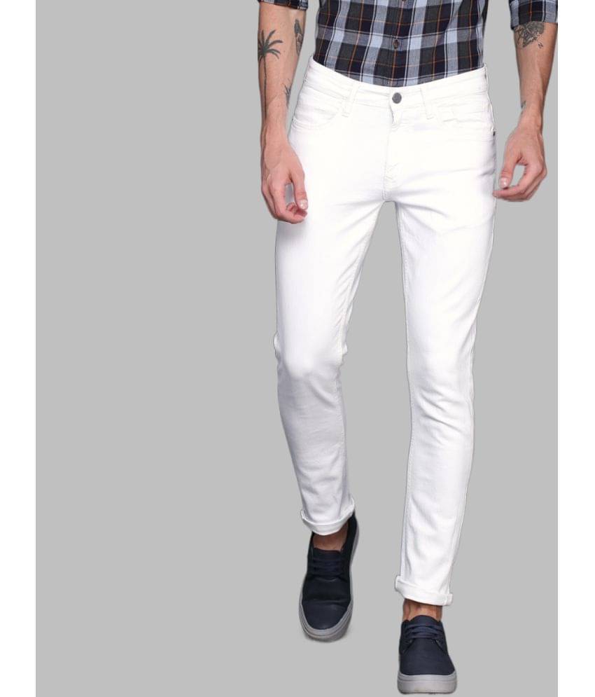 Lawson - White Denim Skinny Fit Men's Jeans ( Pack of 1 )     			Lawson - White Denim Skinny Fit Men's Jeans ( Pack of 1 )