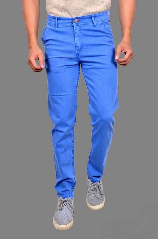 MOUDLIN - Light Blue Denim Slim Fit Men's Jeans ( Pack of 1 ) - Jeans | Buy online on ZillyBuy