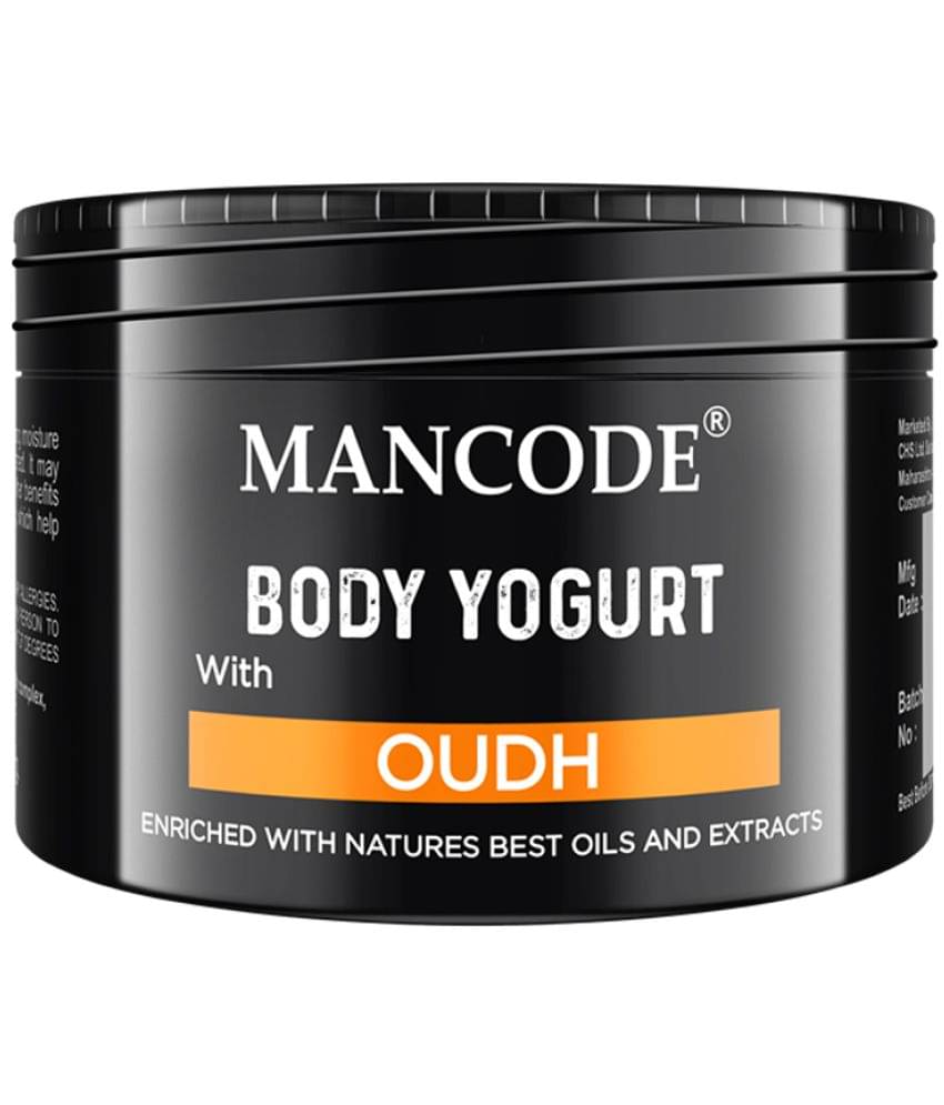     			Mancode Oudh Body Yogurt Body Cream for Men for Dry Dull Rough Skin Quick Absorbing, 100 gm (Pack of 1 fof 1)