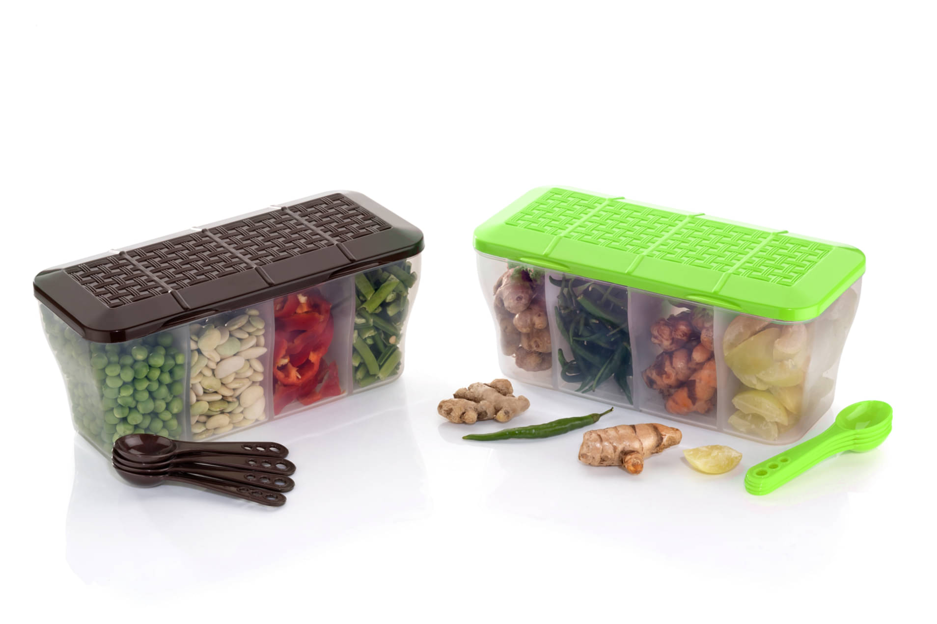    			OFFYX - Fridge Container PET Multicolor Spice Container ( Set of 2 )
