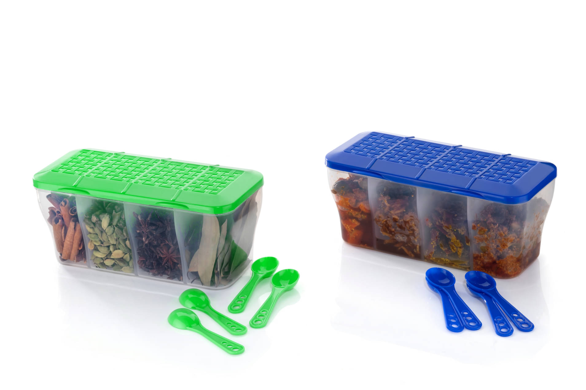     			OFFYX - Pickle container set PET Multicolor Spice Container ( Set of 2 )