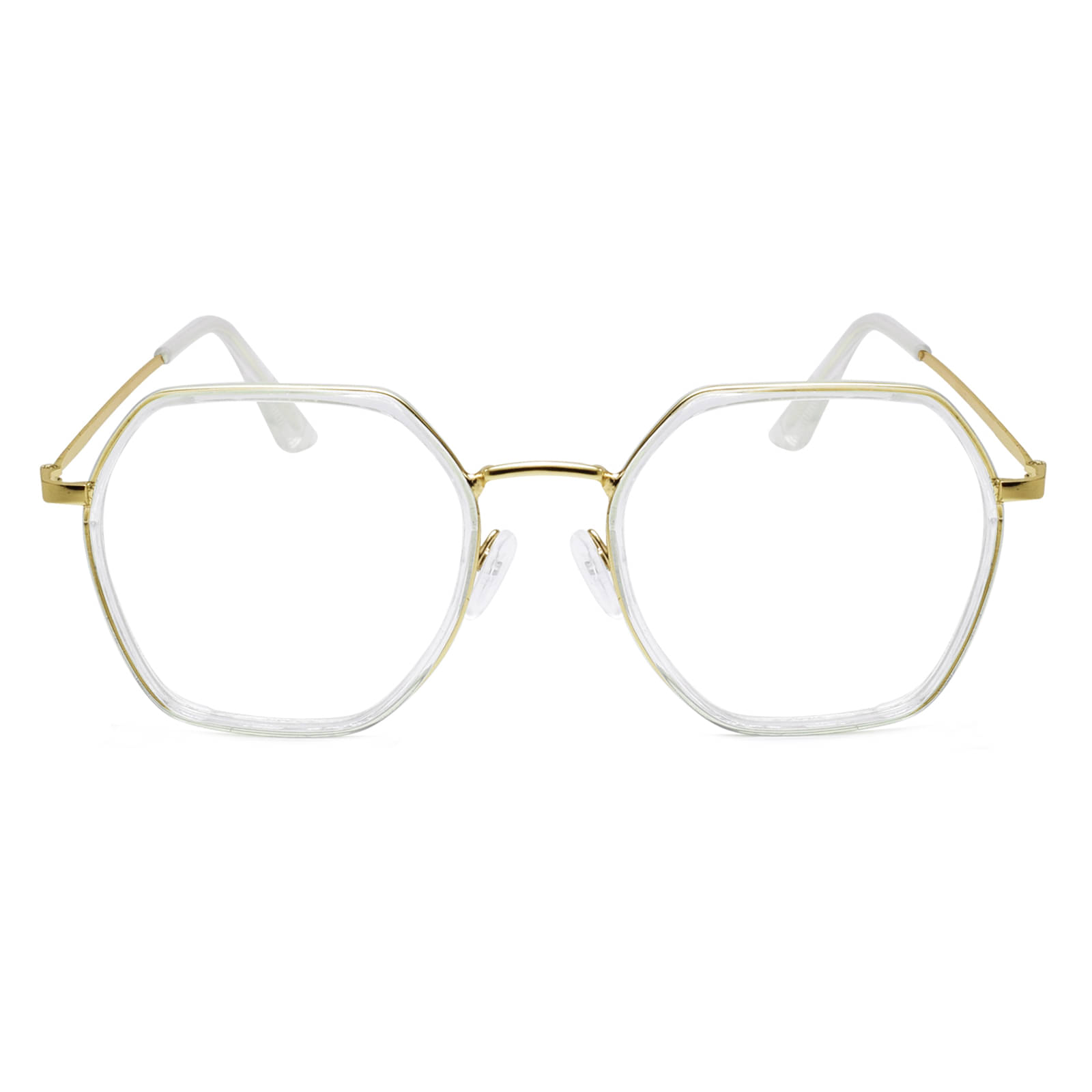     			Peter Jones - White Full Rim Geometric Computer Glasses ( Pack of 1 )