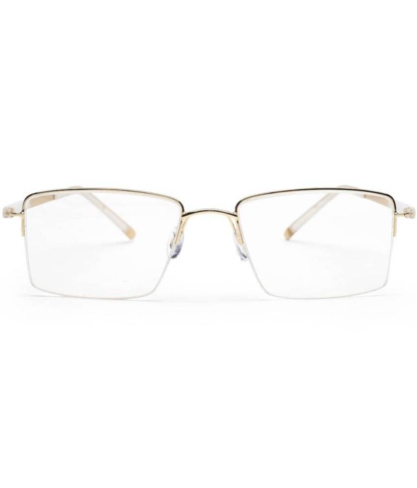 YourSpex - Gold Rectangular Eyeglass Frame ( Pack of 1 ) YourSpex - Gold Rectangular Eyeglass Frame ( Pack of 1 )