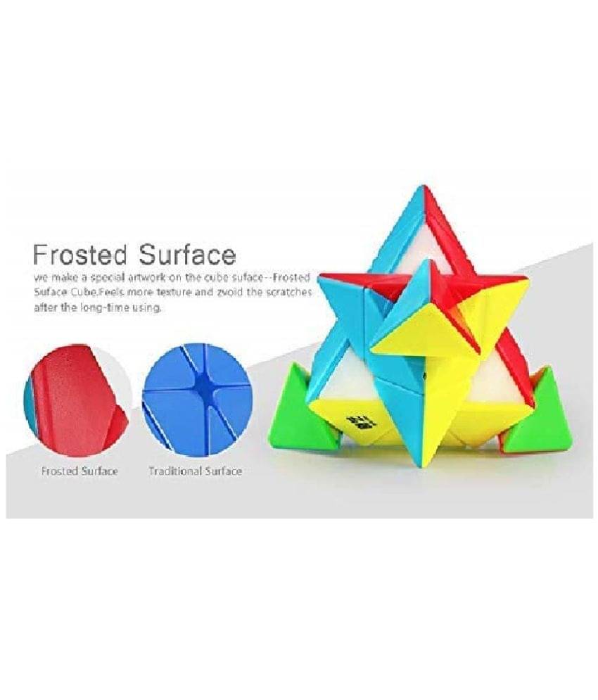 AURAPURO Pyramid Cube 3 * 3 Super Speed Triangle Puzzle Cube (Sticker Less) AURAPURO Pyramid Cube 3 * 3 Super Speed Triangle Puzzle Cube (Sticker Less)