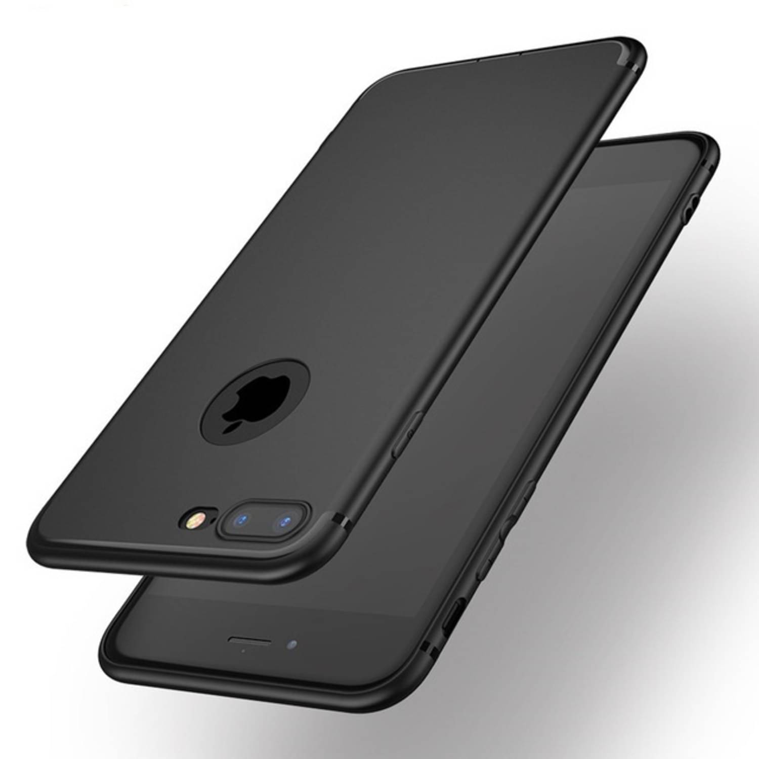 BEING STYLISH - Black Silicon Plain Cases Compatible For Apple Iphone 8 Plus ( Pack of 1 )     			BEING STYLISH - Black Silicon Plain Cases Compatible For Apple Iphone 8 Plus ( Pack of 1 )