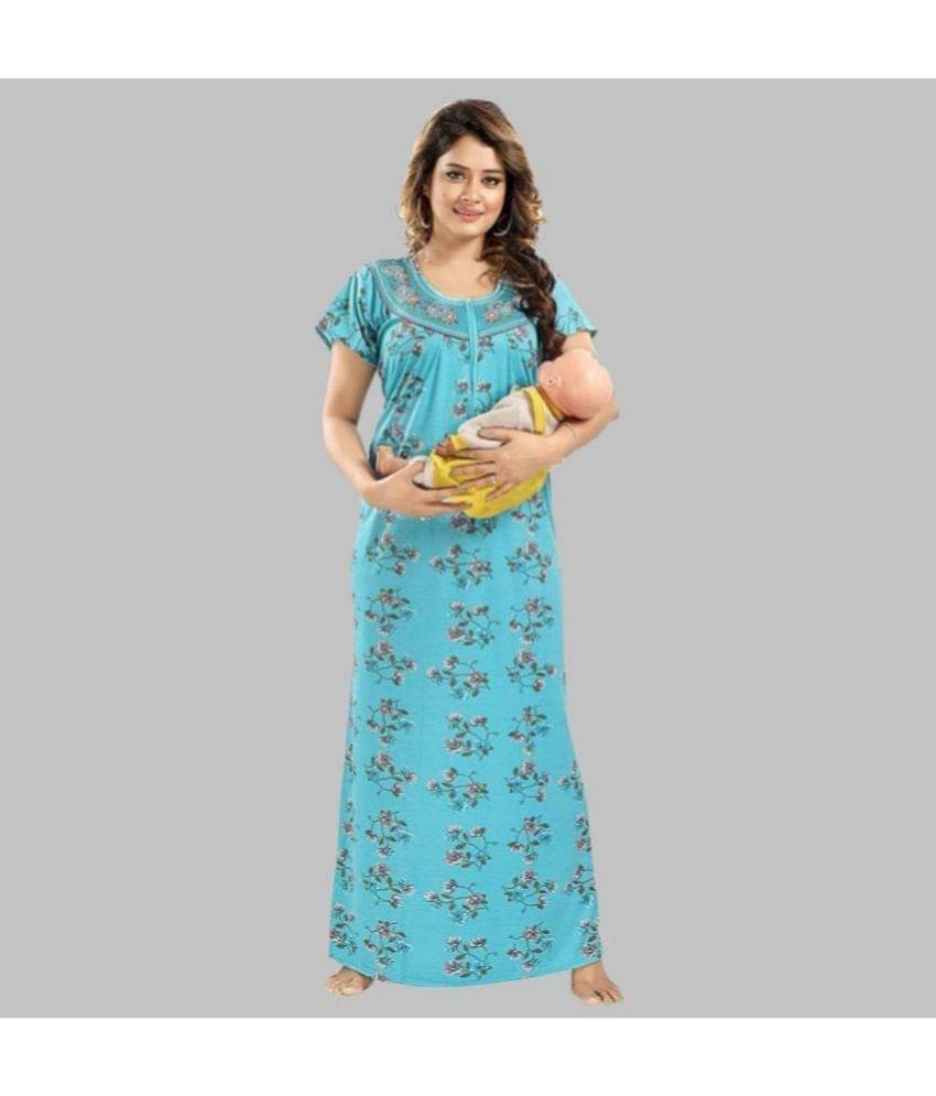 Gutthi - Green Hosiery Women's Nightwear Nighty & Night Gowns ( Pack of 1 )     			Gutthi - Green Hosiery Women's Nightwear Nighty & Night Gowns ( Pack of 1 )
