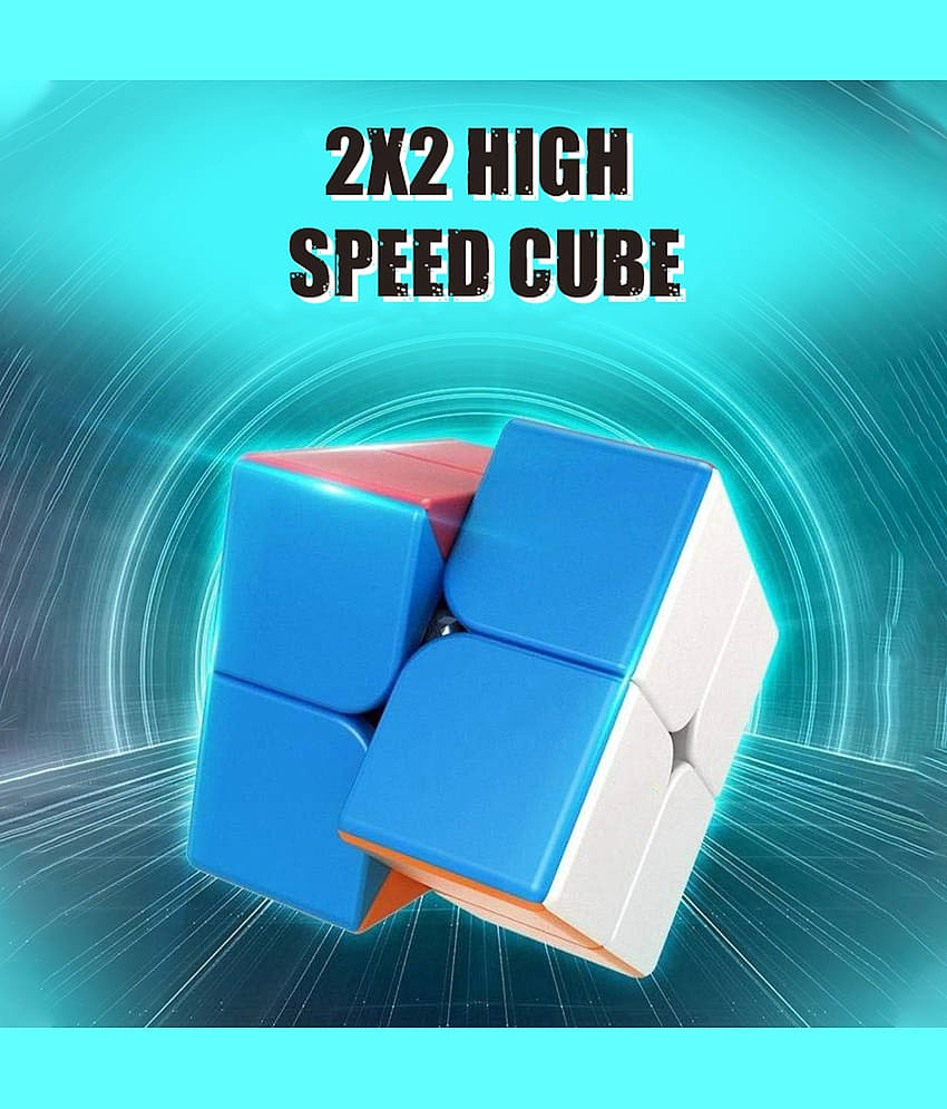 NHR 2x2 High Speed Puzzle Cube Toy for Kids, Magic Puzzle Cube Toy Game, Speed cube Magic Puzzle, Activity Toy, Rubik Cube, Puzzle Cube, Brainstorming Cube, Play Game, Puzzle Game, Cube for Kids, Khilona (Multicolor)