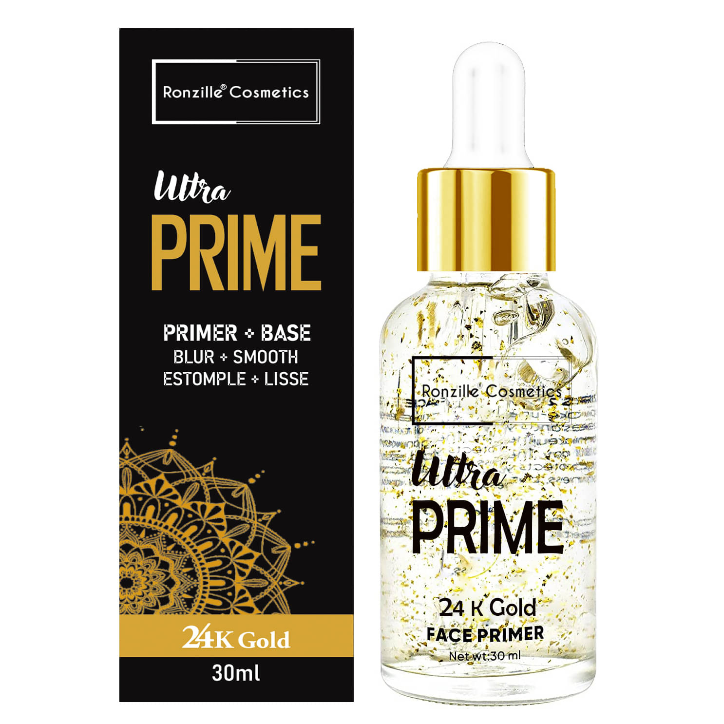     			Ronzille Glass Glow Pre Makeup oil Primer Gold 30 ml