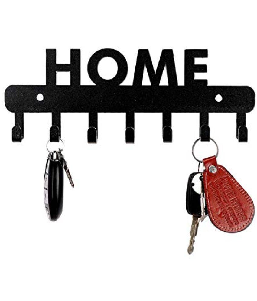     			Suveharts Black Stainless Steel Key Holder - Pack of 1