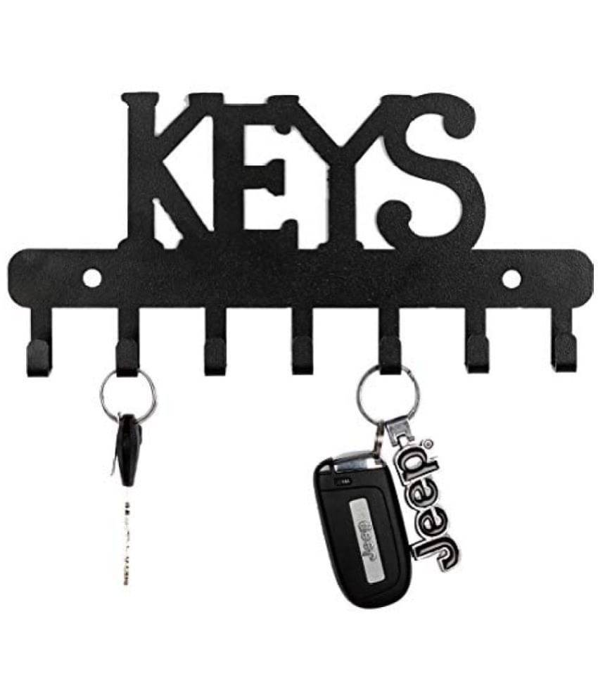     			Suveharts Black Stainless Steel Key Holder - Pack of 1