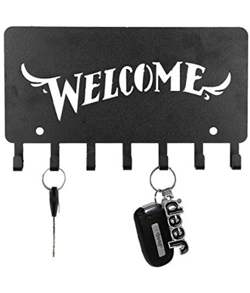     			Suveharts Black Stainless Steel Key Holder - Pack of 1