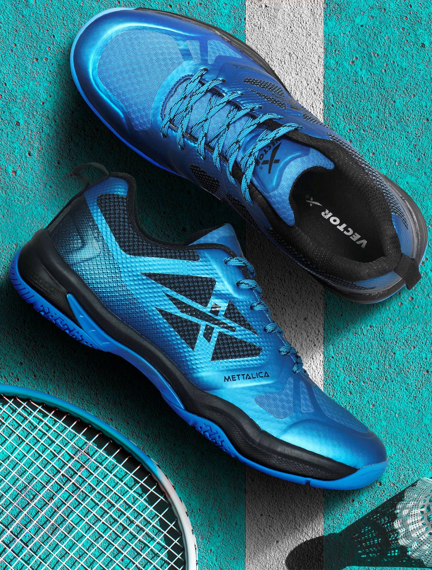 Vector X METTALICA Blue Indoor Court Shoes - Sports Shoes | Buy online on ZillyBuy