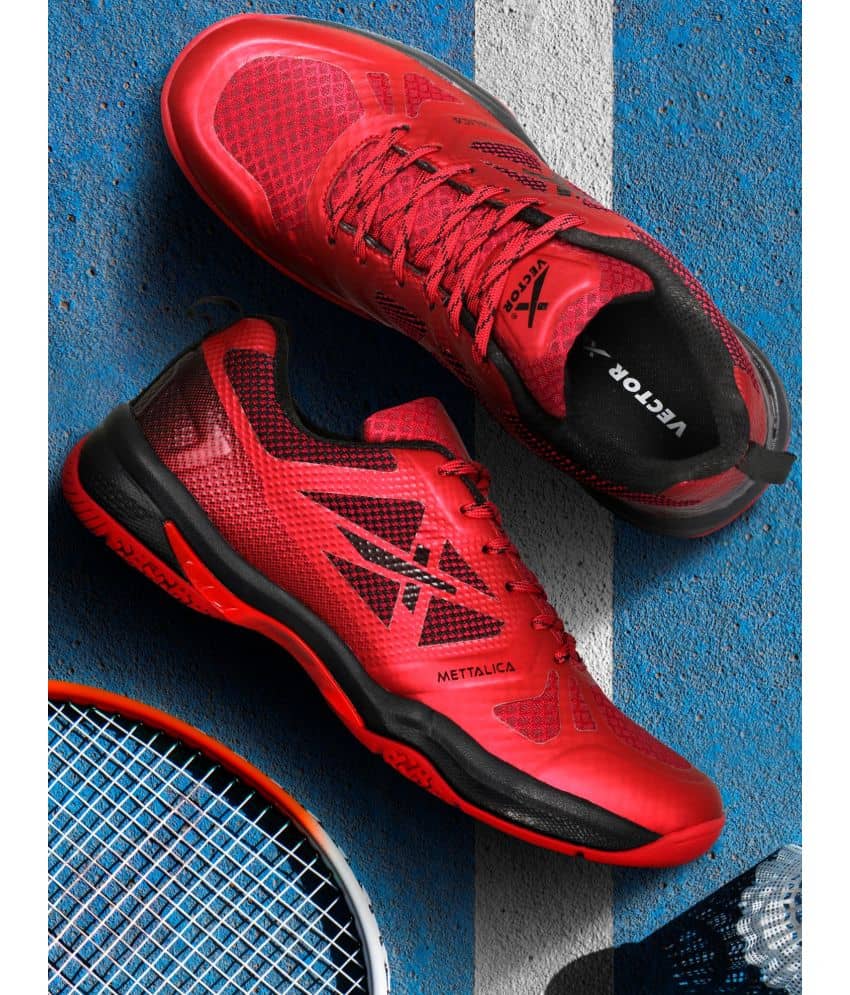 Vector X METTALICA Red Indoor Court Shoes - Sports Shoes | Buy online on ZillyBuy