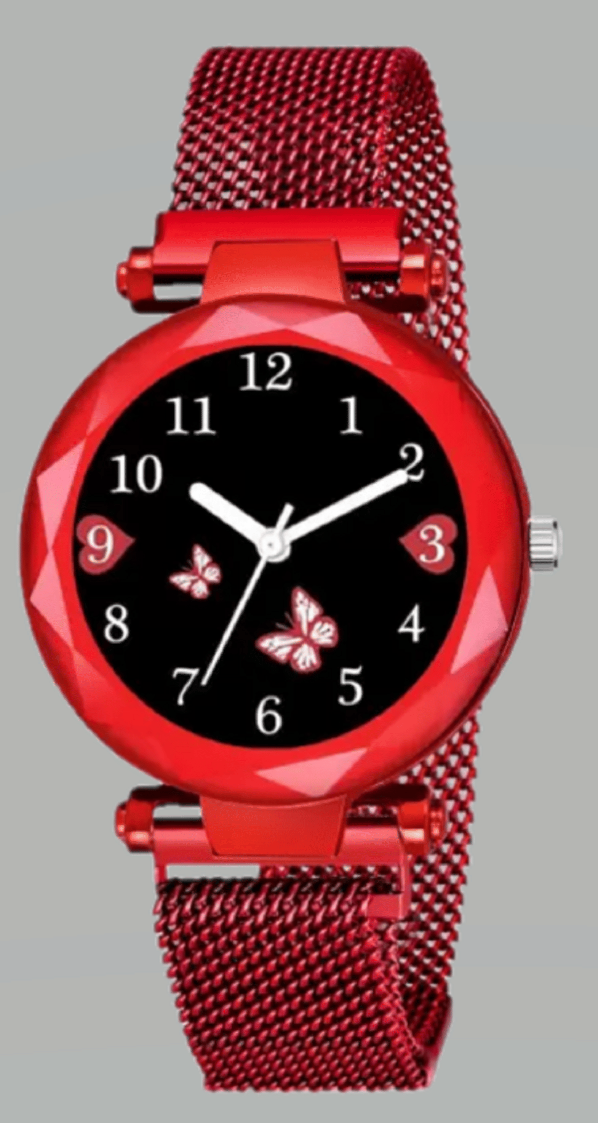     			newmen - Red Stainless Steel Analog Womens Watch