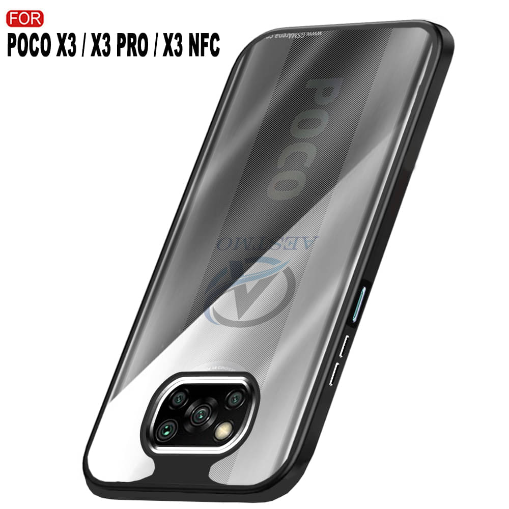     			AESTMO - Transparent Polycarbonate Plain Cases Compatible For POCO X3 ( Pack of 1 )