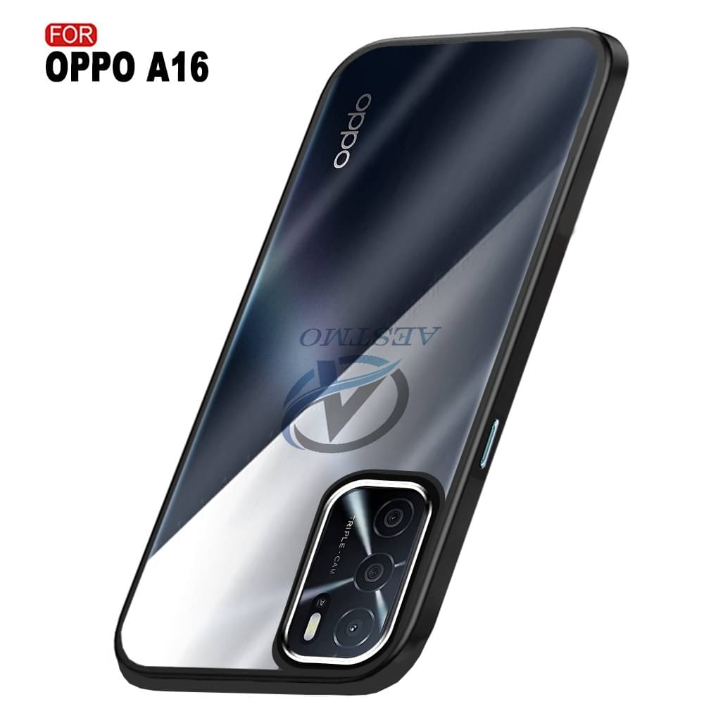     			AESTMO - Transparent Polycarbonate Plain Cases Compatible For Oppo A16 ( Pack of 1 )