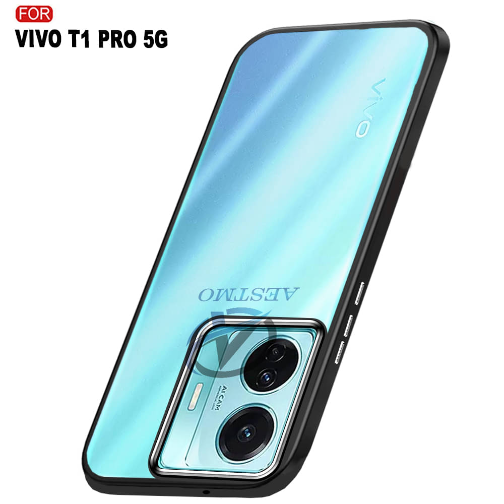     			AESTMO - Transparent Polycarbonate Plain Cases Compatible For Vivo T1 Pro 5G ( Pack of 1 )
