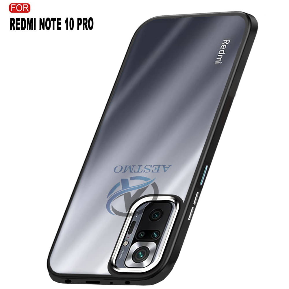     			AESTMO - Transparent Polycarbonate Plain Cases Compatible For Xiaomi Redmi Note 10 Pro ( Pack of 1 )