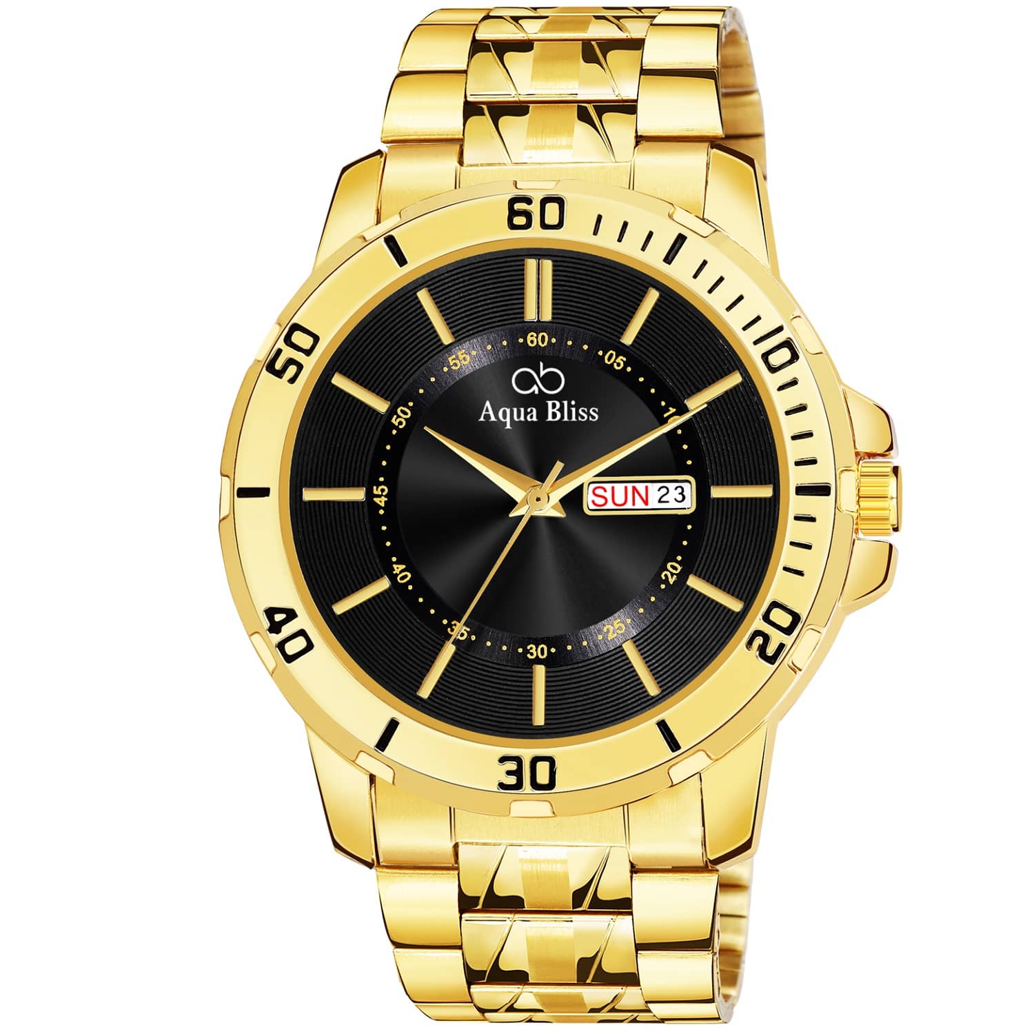 AQUA BLISS - Gold Stainless Steel Analog Men's Watch