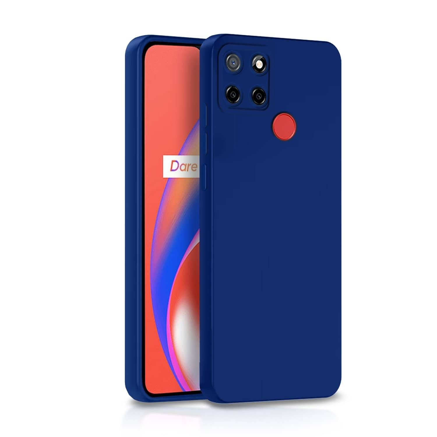 CASE VA - Blue Silicon Plain Cases Compatible For Realme C25s ( Pack of 1 ) CASE VA - Blue Silicon Plain Cases Compatible For Realme C25s ( Pack of 1 )