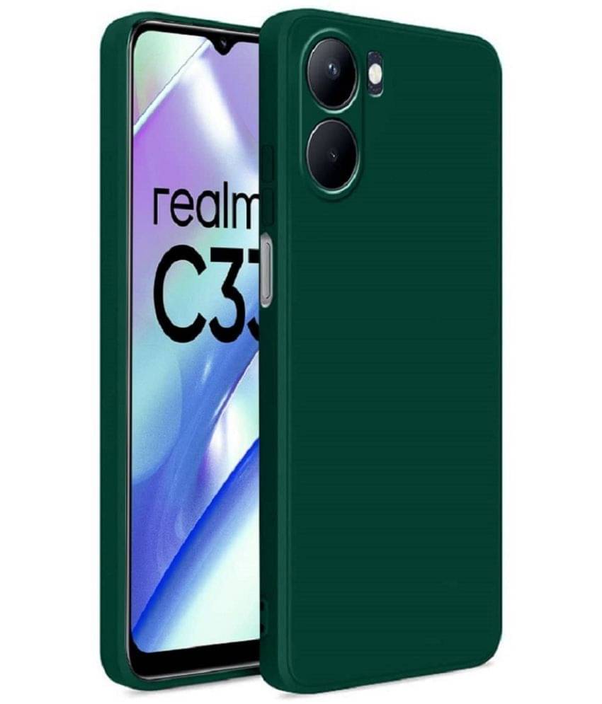 CASE VA - Green Silicon Plain Cases Compatible For Realme C33 ( Pack of 1 ) CASE VA - Green Silicon Plain Cases Compatible For Realme C33 ( Pack of 1 )