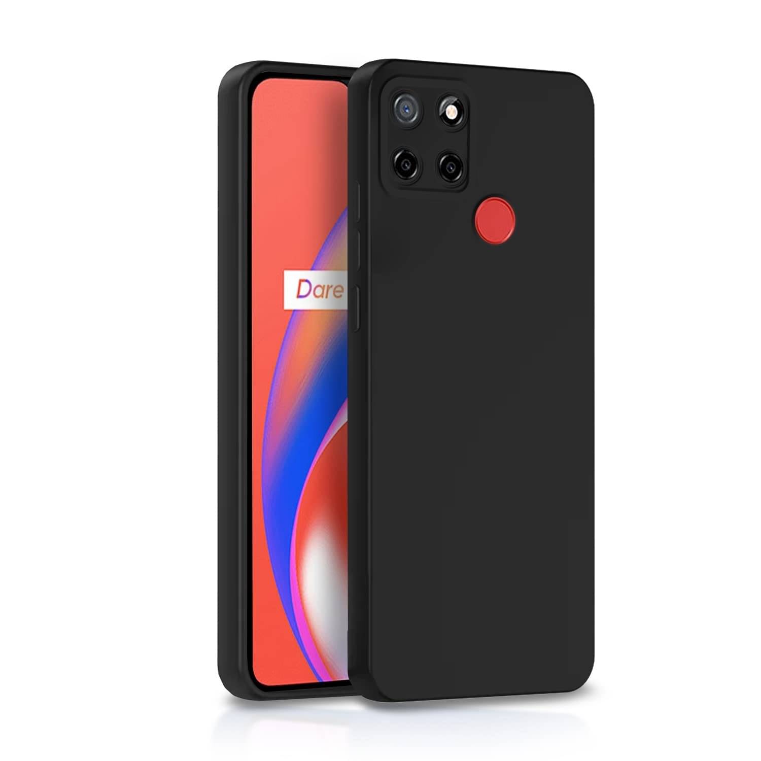 Case Vault Covers - Black Silicon Plain Cases Compatible For Realme C25s ( Pack of 1 ) Case Vault Covers - Black Silicon Plain Cases Compatible For Realme C25s ( Pack of 1 )