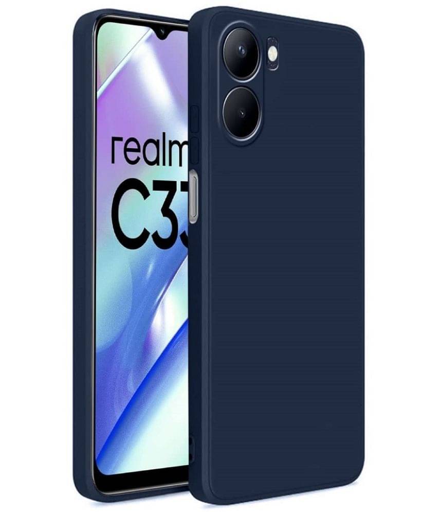 Case Vault Covers - Blue Silicon Plain Cases Compatible For Realme C33 ( Pack of 1 )     			Case Vault Covers - Blue Silicon Plain Cases Compatible For Realme C33 ( Pack of 1 )