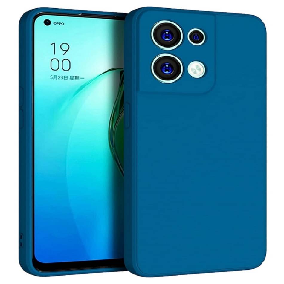 Case Vault Covers - Blue Silicon Plain Cases Compatible For Oppo Reno 8 5G ( Pack of 1 ) Case Vault Covers - Blue Silicon Plain Cases Compatible For Oppo Reno 8 5G ( Pack of 1 )