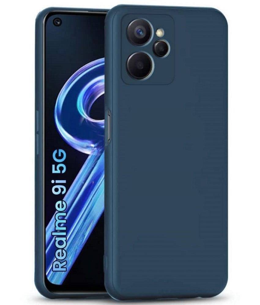 Case Vault Covers - Blue Silicon Plain Cases Compatible For Realme 9i 5G ( Pack of 1 ) Case Vault Covers - Blue Silicon Plain Cases Compatible For Realme 9i 5G ( Pack of 1 )