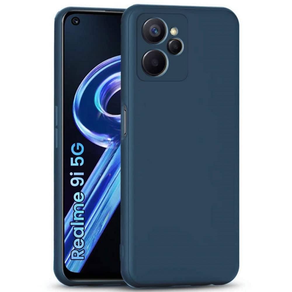 Case Vault Covers - Blue Silicon Plain Cases Compatible For Realme 9i 5G ( Pack of 1 ) Case Vault Covers - Blue Silicon Plain Cases Compatible For Realme 9i 5G ( Pack of 1 )
