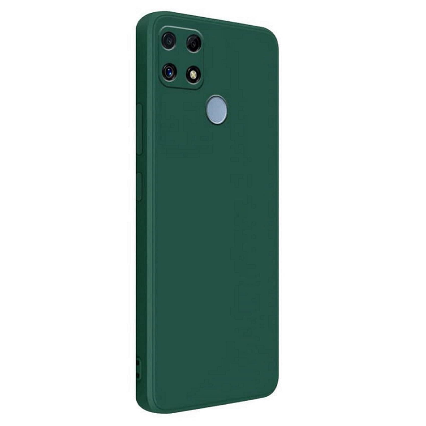     			Case Vault Covers - Green Silicon Plain Cases Compatible For Realme Narzo 30A ( Pack of 1 )
