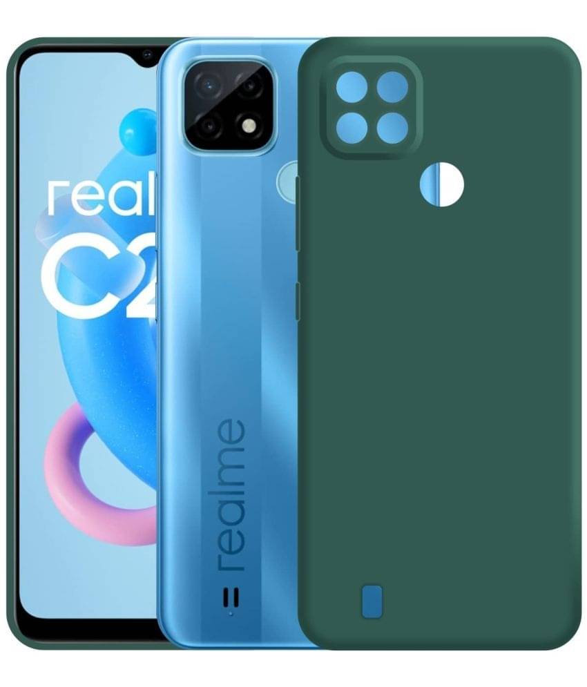 Case Vault Covers - Green Silicon Plain Cases Compatible For Realme C21 ( Pack of 1 ) Case Vault Covers - Green Silicon Plain Cases Compatible For Realme C21 ( Pack of 1 )