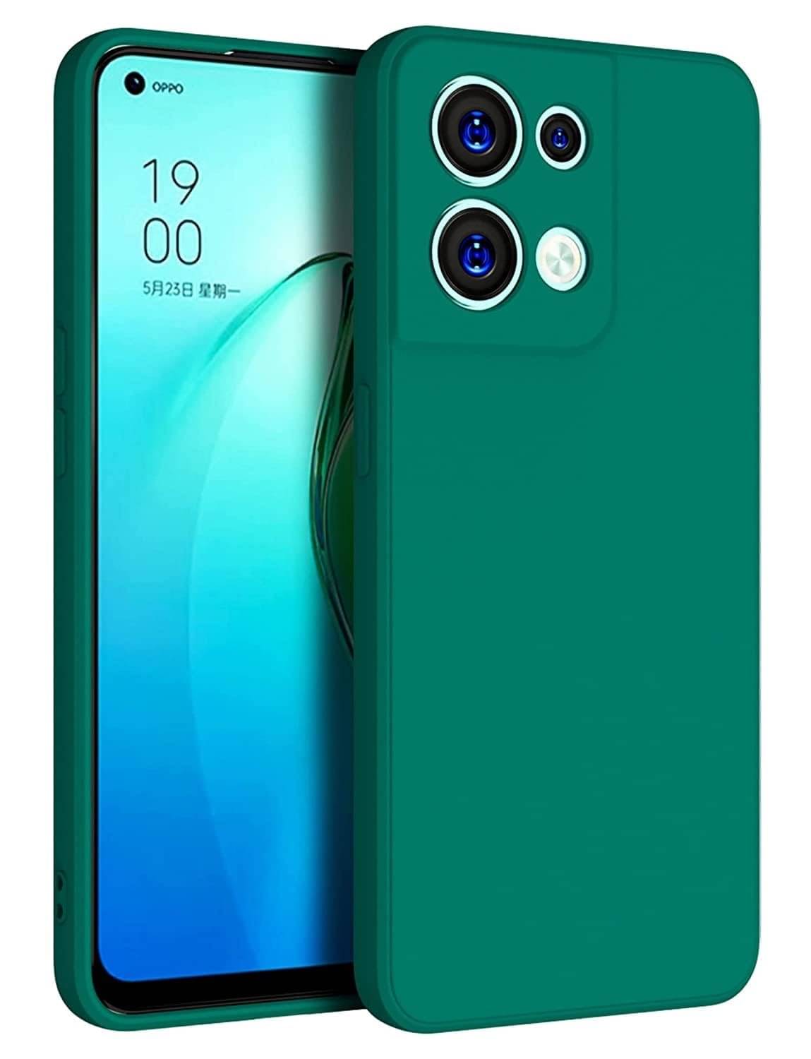 Case Vault Covers - Green Silicon Plain Cases Compatible For Oppo Reno 8 5G ( Pack of 1 ) Case Vault Covers - Green Silicon Plain Cases Compatible For Oppo Reno 8 5G ( Pack of 1 )