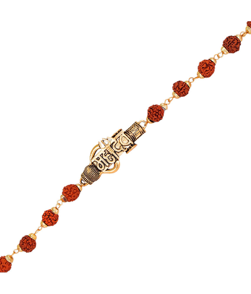 FASHION FRILL - Gold Men's Religious Bracelet ( Pack of 1 ) - Jewellery Sets | Buy online on ZillyBuy