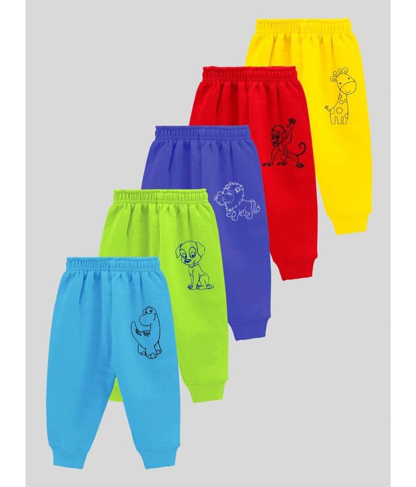     			Kuchipoo Pack of 5 Cotton Blend Three-Fourth For Boys ( Multi Color )