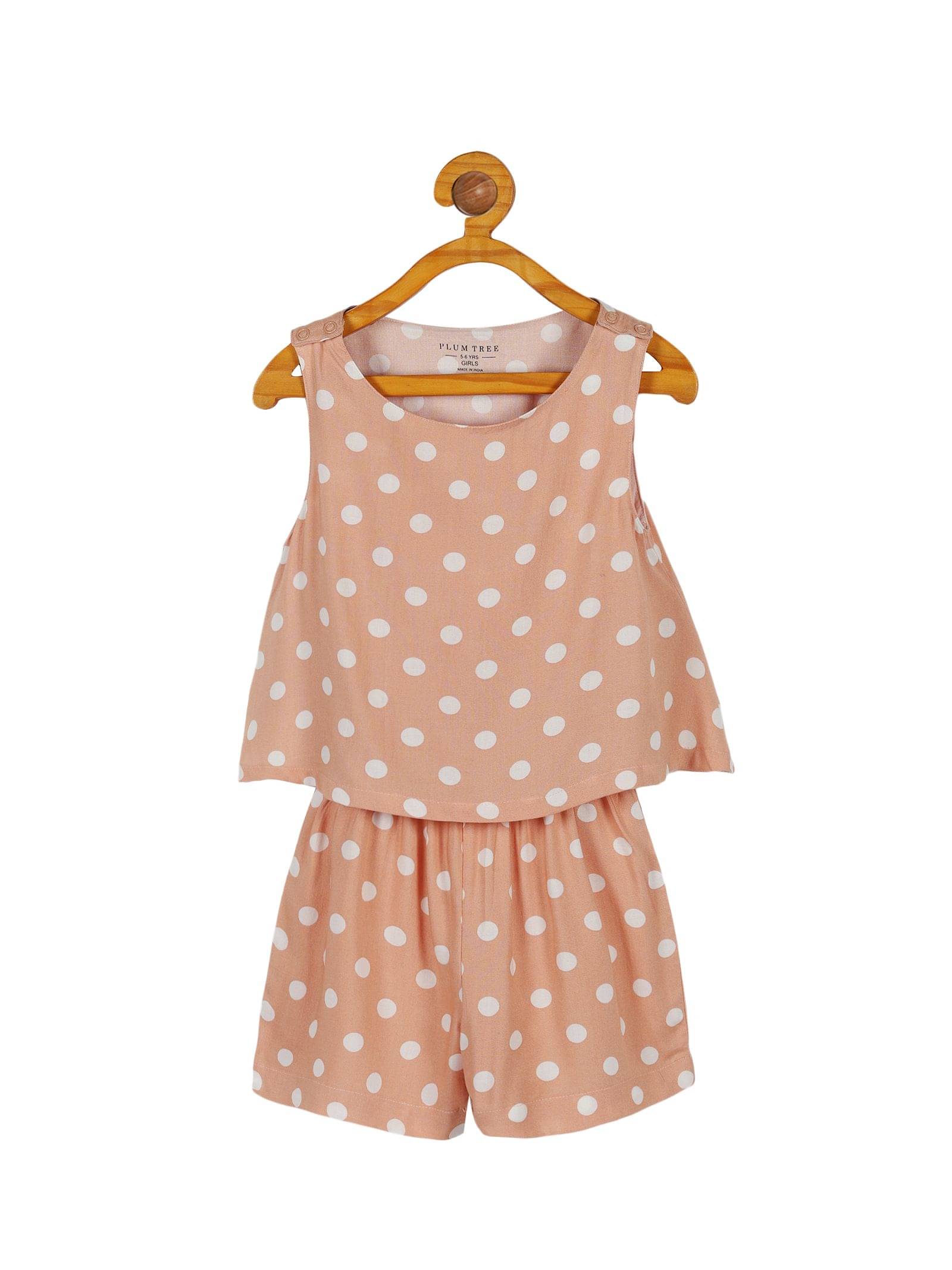     			PLUM TREE Girls Rayon Dungarees ( Pack of 1 , Beige )