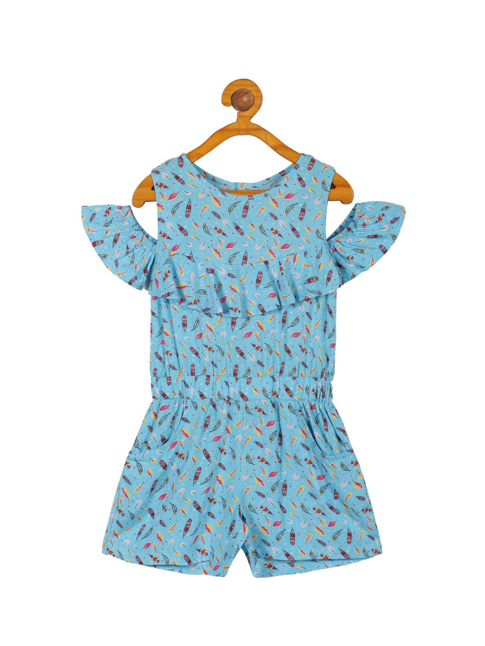     			PLUM TREE Girls Rayon Dungarees ( Pack of 1 , Blue )