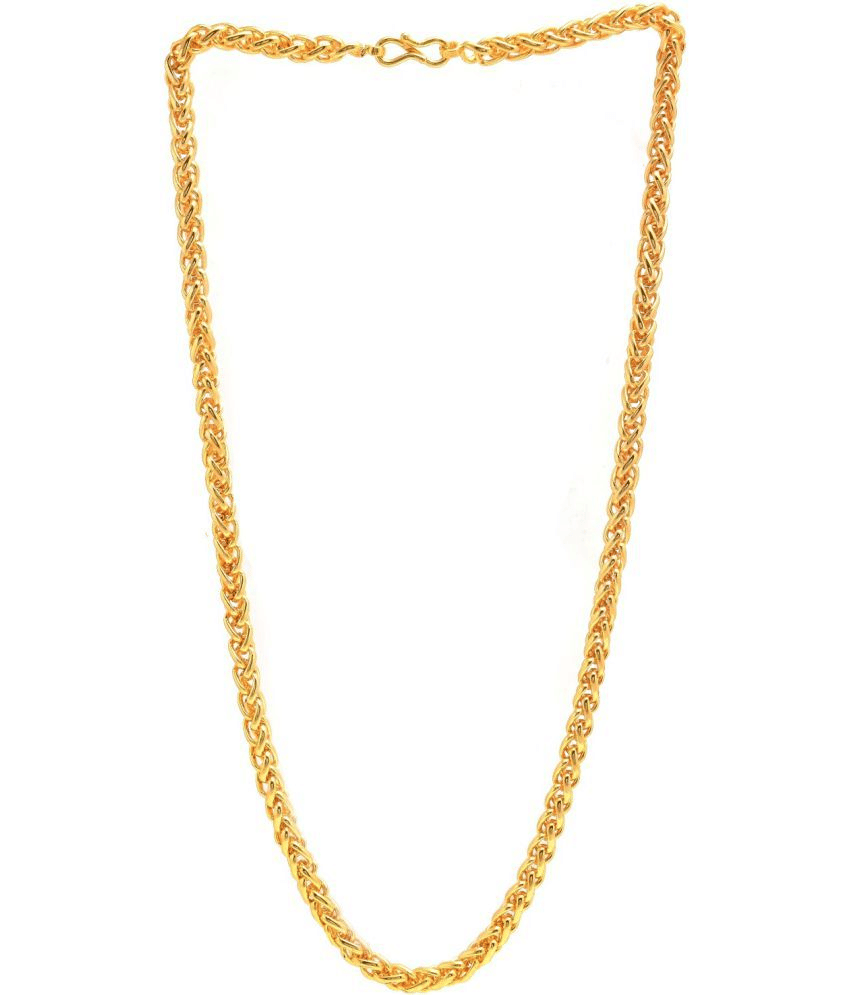 PUJVI - Gold Plated Alloy Chain ( Pack of 1 )