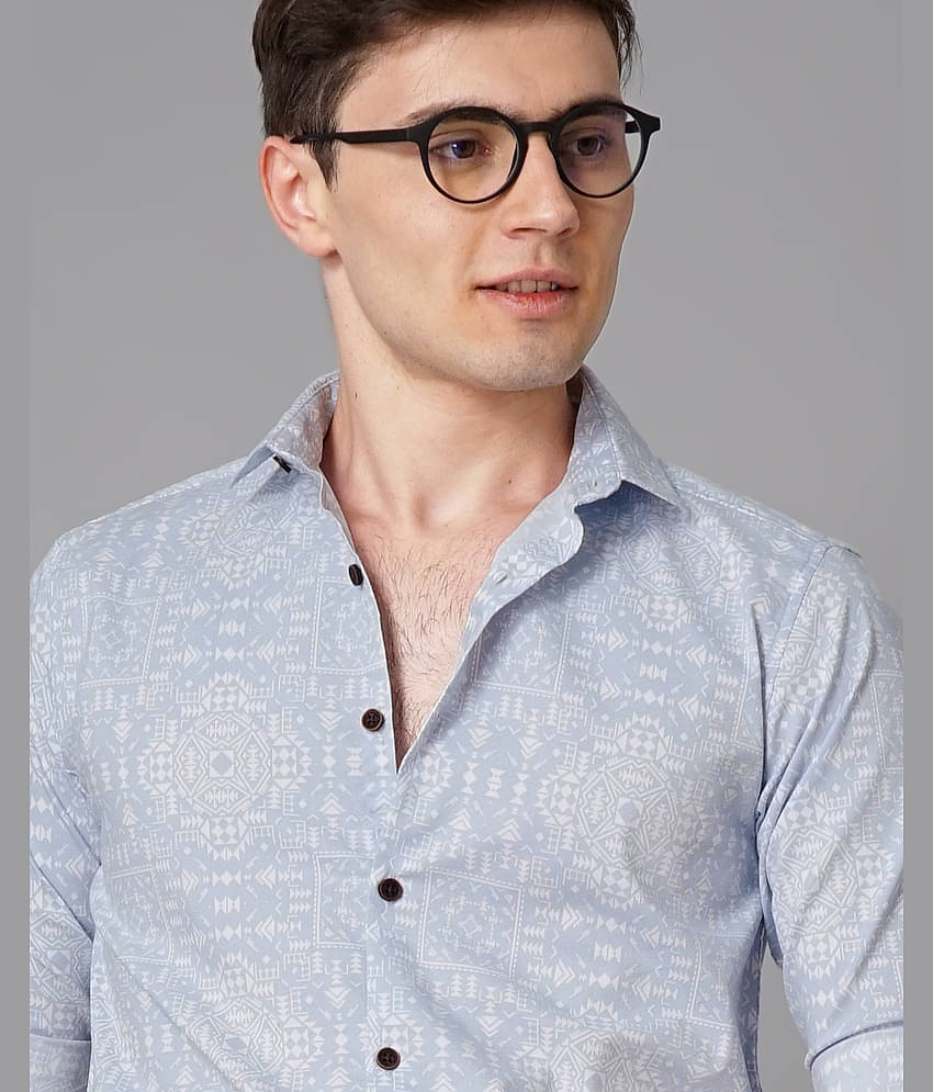 Paul Street - Blue 100% Cotton Slim Fit Men's Casual Shirt ( Pack of 1 )