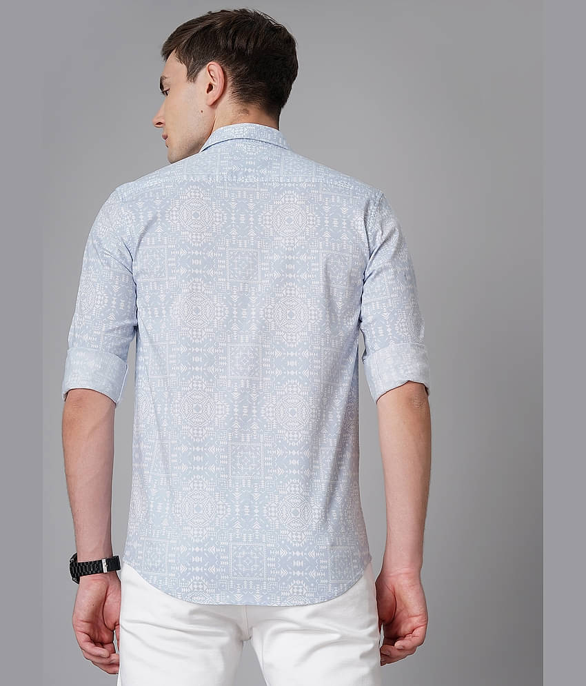 Paul Street - Blue 100% Cotton Slim Fit Men's Casual Shirt ( Pack of 1 )