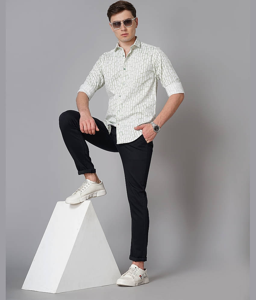 Paul Street - Blue 100% Cotton Slim Fit Men's Casual Shirt ( Pack of 1 )