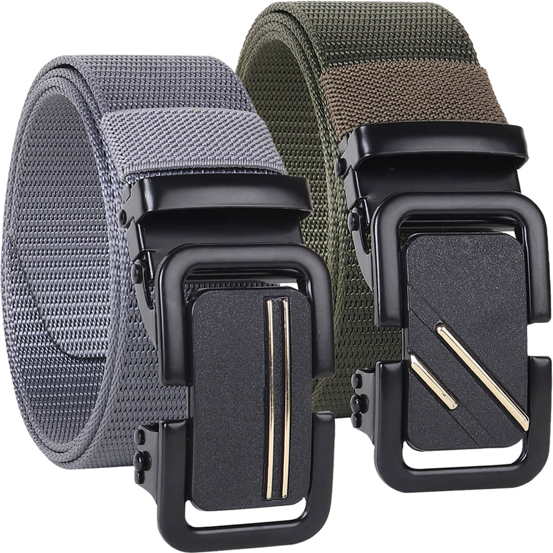 SILKSHOPPING - Multicolor Nylon Men's Casual Belt ( Pack of 2 ) SILKSHOPPING - Multicolor Nylon Men's Casual Belt ( Pack of 2 )