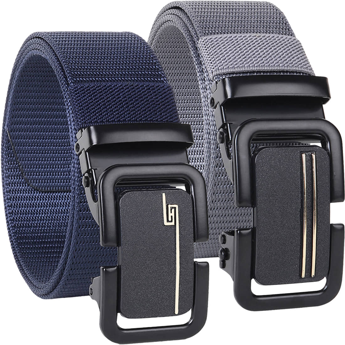 SILKSHOPPING - Multicolor Nylon Men's Casual Belt ( Pack of 2 )