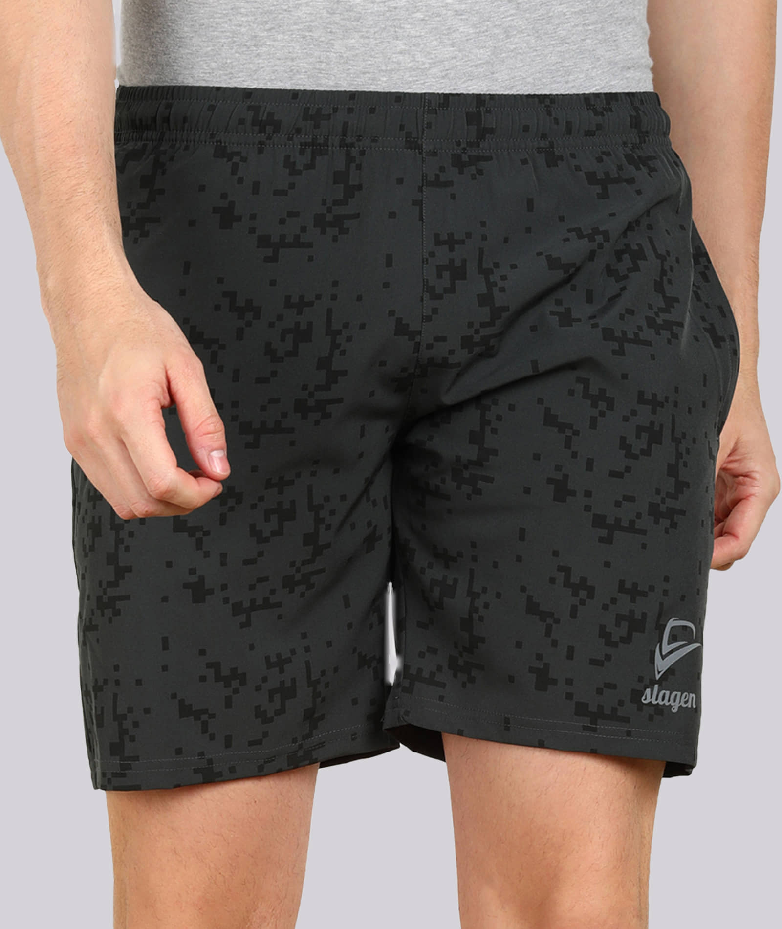 SLAGEN - Dark Grey Polyester Men's Running Shorts ( Pack of 1 ) - Shorts | Buy online on ZillyBuy
