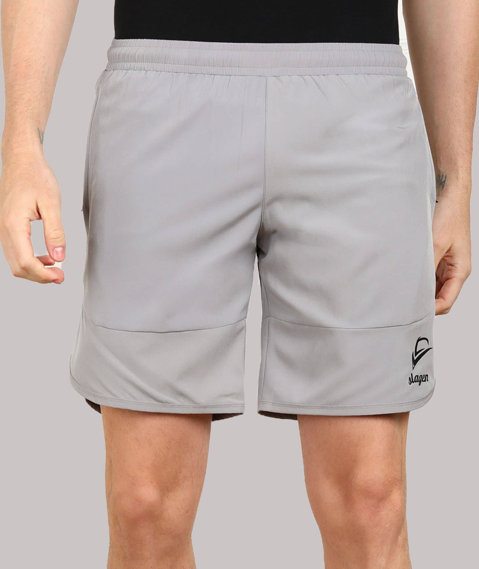 SLAGEN - Light Grey Polyester Men's Running Shorts ( Pack of 1 ) - Shorts | Buy online on ZillyBuy