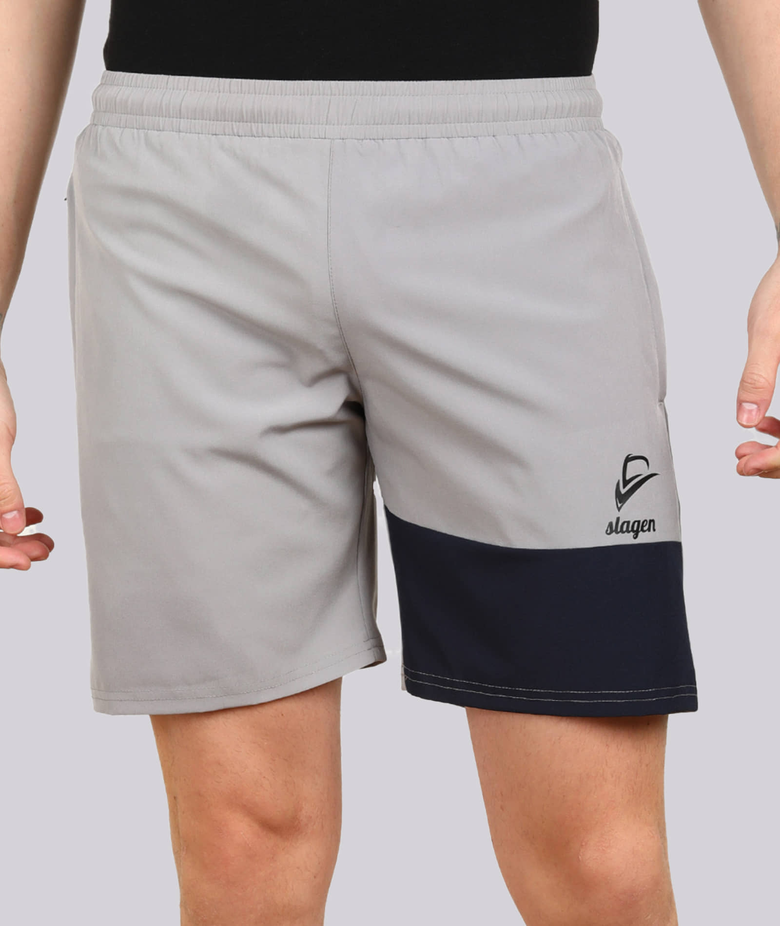SLAGEN - Light Grey Polyester Men's Running Shorts ( Pack of 1 ) - Shorts | Buy online on ZillyBuy