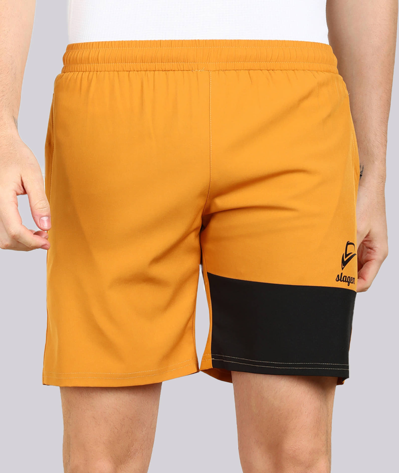SLAGEN - Mustard Polyester Men's Running Shorts ( Pack of 1 ) - Shorts | Buy online on ZillyBuy