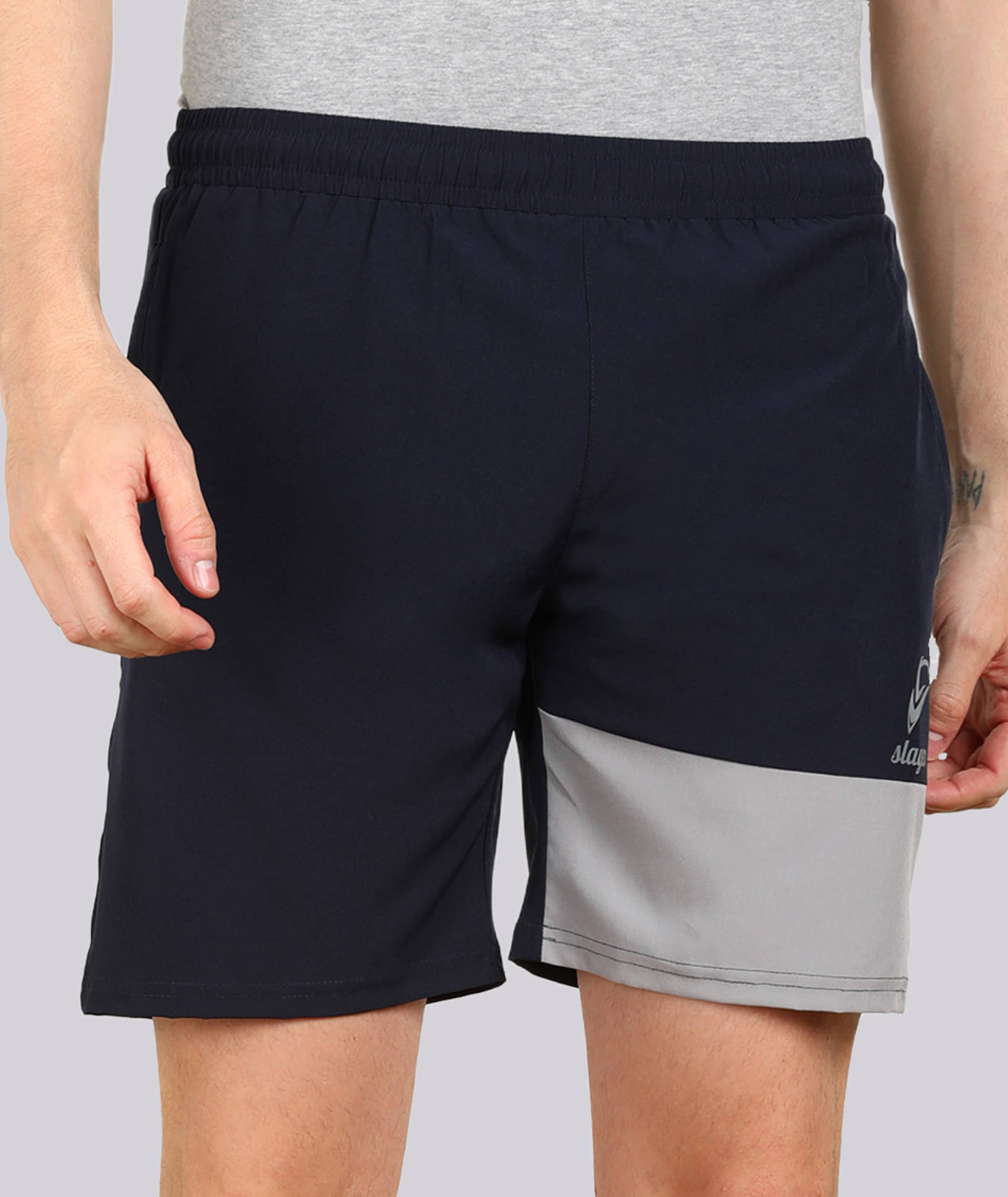 SLAGEN - Navy Blue Polyester Men's Running Shorts ( Pack of 1 ) - Shorts | Buy online on ZillyBuy