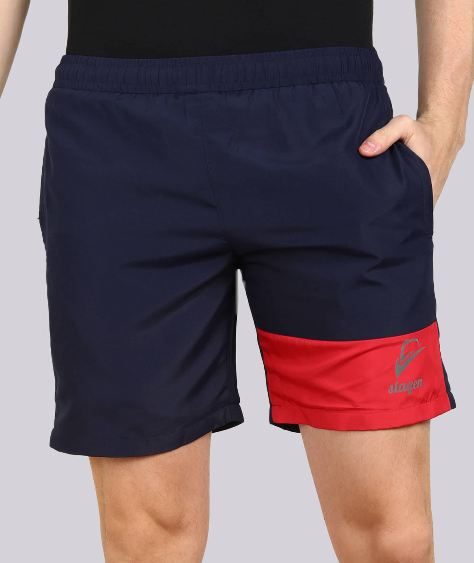 SLAGEN - Navy Blue Polyester Men's Running Shorts ( Pack of 1 ) - Shorts | Buy online on ZillyBuy