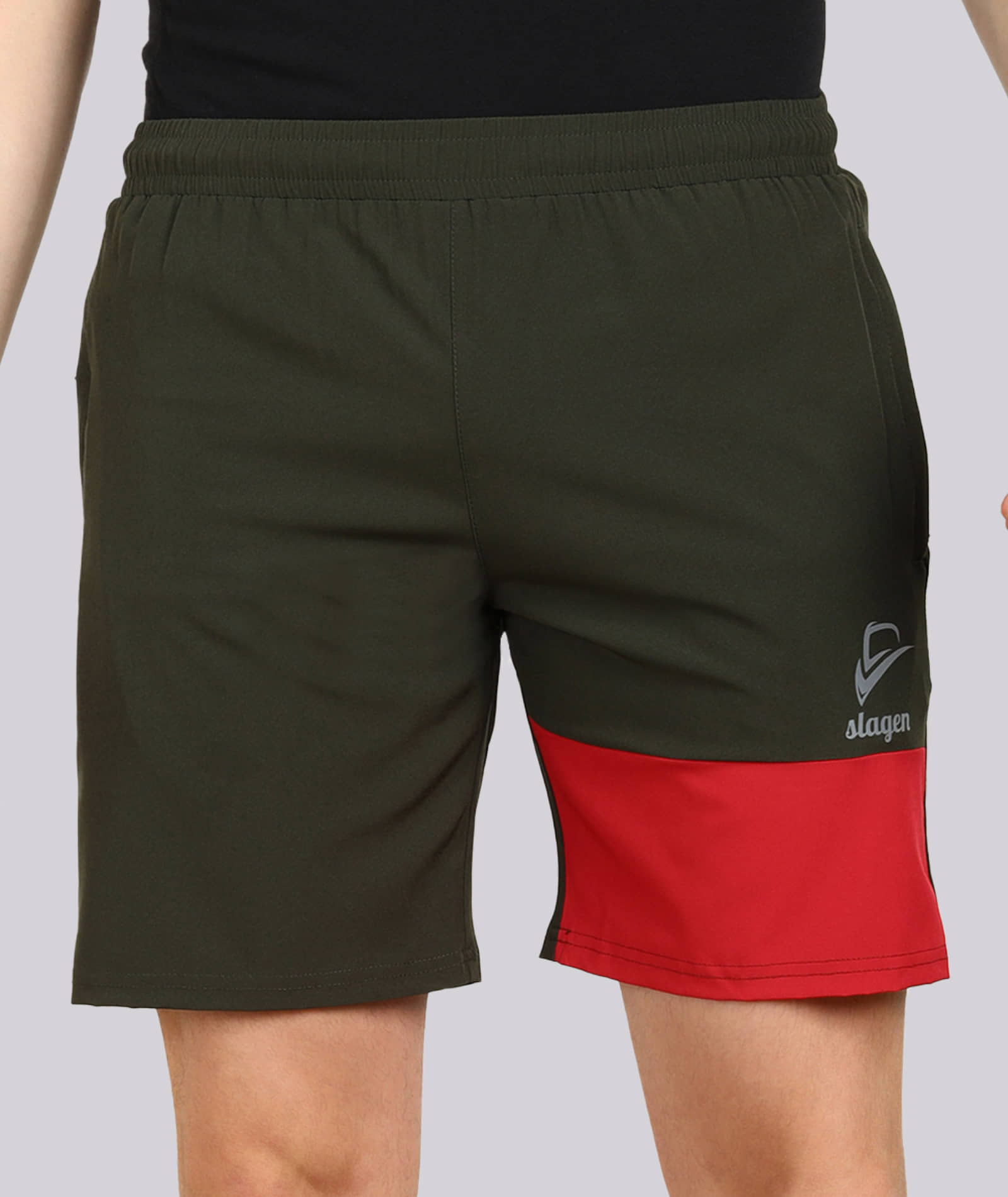 SLAGEN - Olive Green Polyester Men's Running Shorts ( Pack of 1 ) - Shorts | Buy online on ZillyBuy